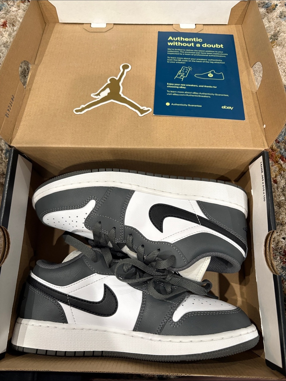 Jordan Men’s Low Top Sneakers - White/Gray/Black (just tried on)